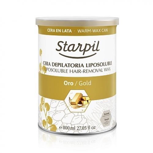 Тёплый воск в банке Starpil, Золото , 800 мл